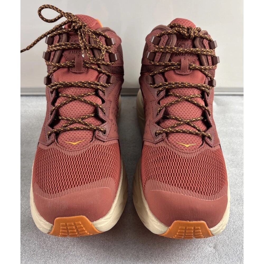 Hoka One One Anacapa 2 Mid Gtx Boots Womens Size 10 B Red Hiking Trail Running
